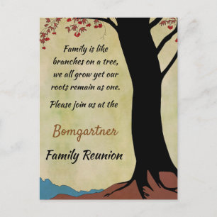 Family Tree Family Reunion Postcard