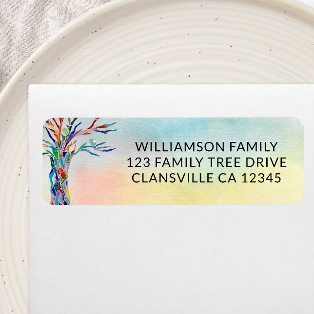 Family Tree Family Reunion Return Address  Return Address Label (Creator Uploaded)