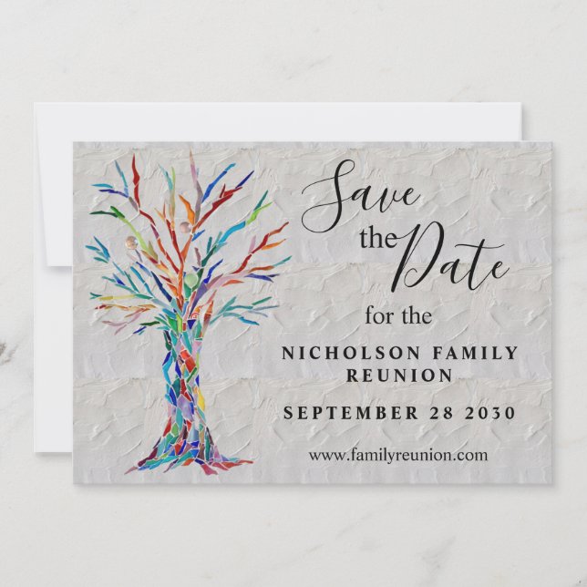 Family Tree Family Reunion Save The Date (Front)
