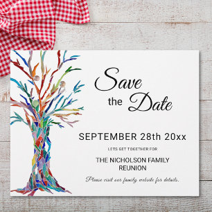 Family Tree Family Reunion Save The Date Flyer