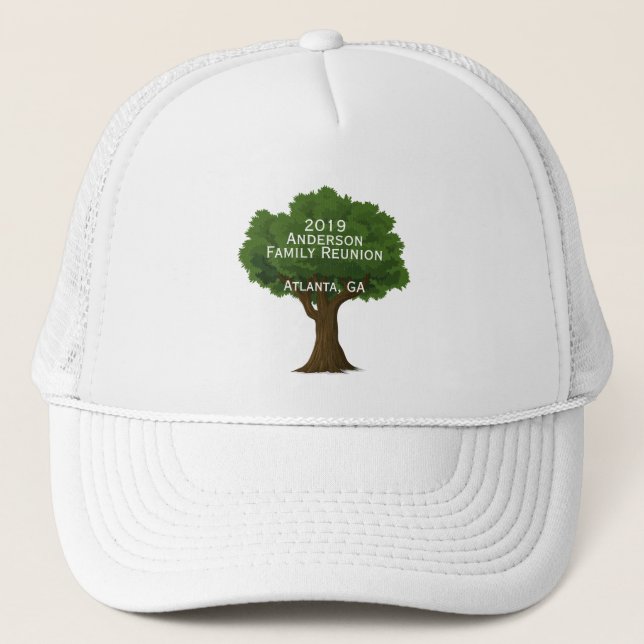 Family Tree Family Reunion Souvenir Trucker Hat (Front)