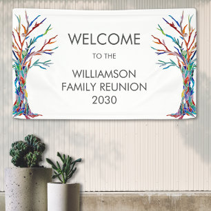 Family Tree family Reunion Welcome Banner