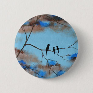 Family Tree From Original Painting 6 Cm Round Badge