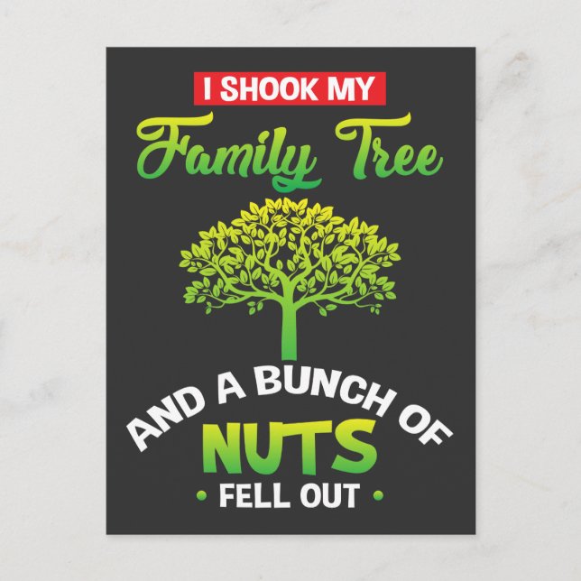 Family tree - funny family saying postcard (Front)