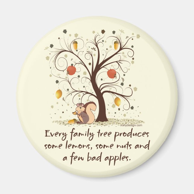 Family Tree Humour Magnet (Front)
