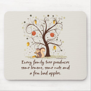 Family Tree Humour Mouse Pad