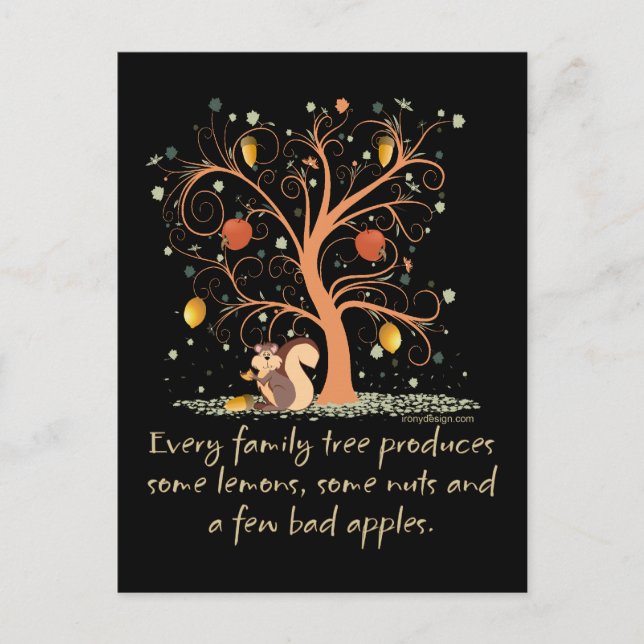 Family Tree Humour Postcard (Front)