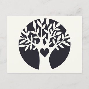 Family Tree Love Heart Reunion Invitation Postcard