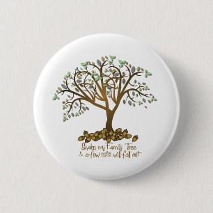 Family Tree Nuts 6 Cm Round Badge