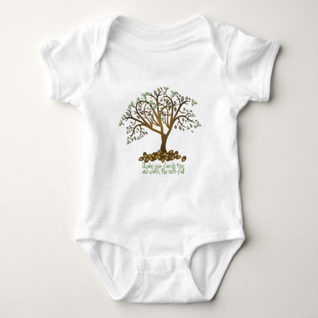 Family Tree Nuts Baby Bodysuit (Front)
