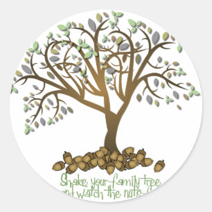 Family Tree Nuts Classic Round Sticker