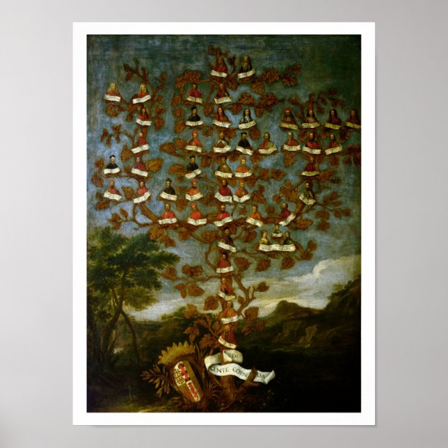 Family Tree of the Cornaro Family Poster (Front)