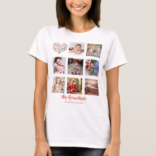 Family Tree Photo Collage Grandma Grandmother Gift T-Shirt