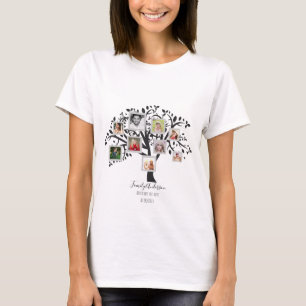 Family Tree Photo Collage Template Personalised T-Shirt