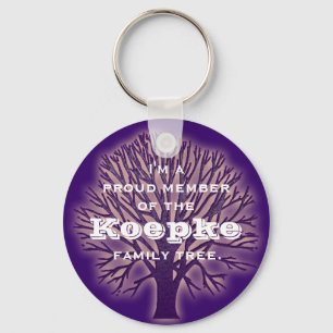 Family Tree "Proud Member" Keychain