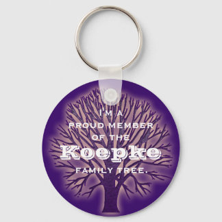 Family Tree "Proud Member" Keychain