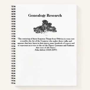 Family tree research notebook