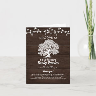 Family Tree Reunion Folded Program Booklet