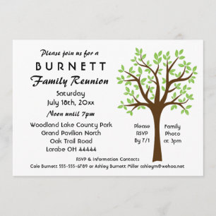 Family Tree Reunion Invitation