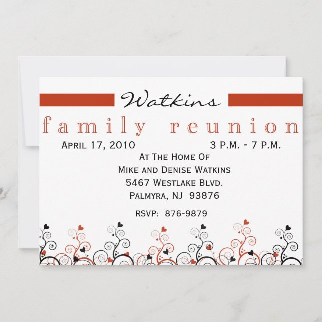 Family Tree Reunion Invitation-+ Invitation (Front)