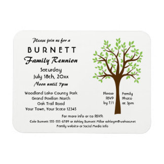 Family Tree Reunion Invitation Magnet