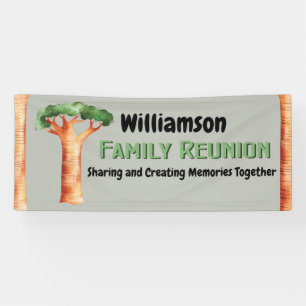 Family Tree Reunion Picnic Banner