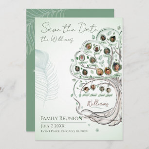 Family Tree Reunion Save The Date Invitation