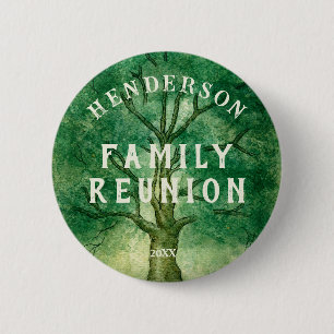 Family Tree Rustic Family Reunion 6 Cm Round Badge