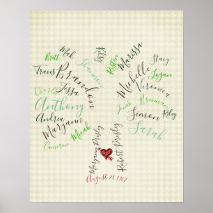 Family Tree Sign, Grandparents Gift, Custom Gift Poster