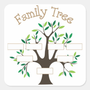 Family Tree Square Sticker