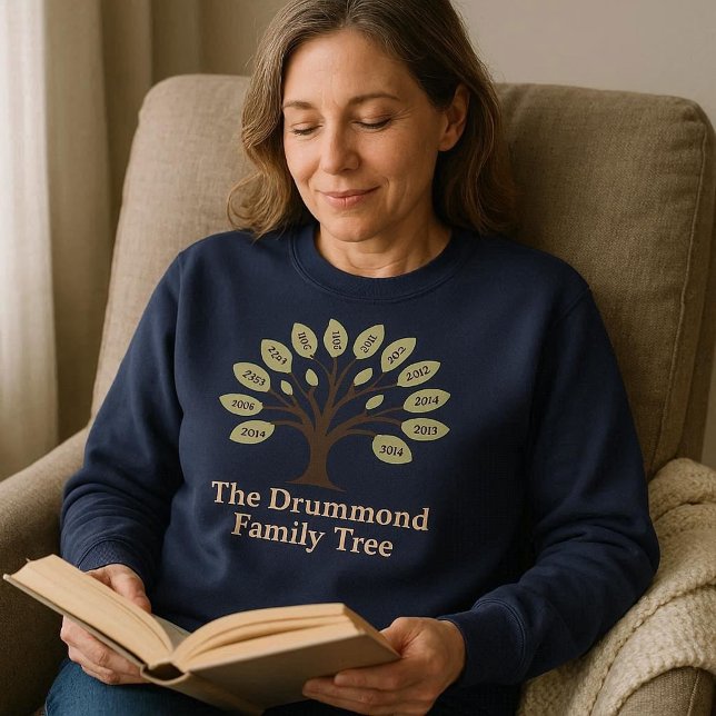 Family Tree With Birth Years Sweatshirt (Creator Uploaded)