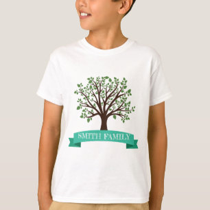 Family Tree with ribbon label T-Shirt