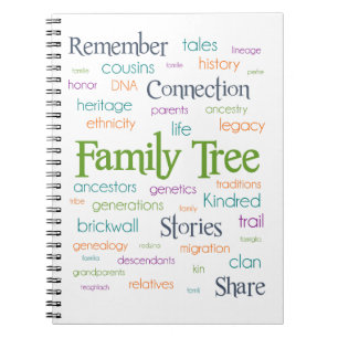 Family Tree Word Art Notebook