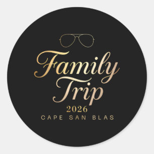Family Trip 2026 Cape San Blas Weekend 2026 Summer Classic Round Sticker