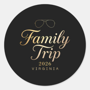 Family Trip 2026 Virginia Weekend 2026 Summer Classic Round Sticker