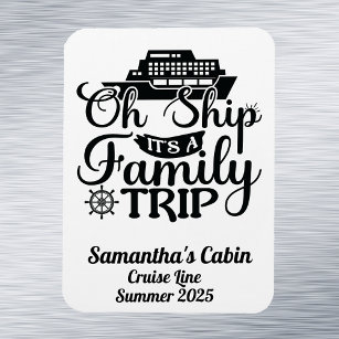 Family Trip Cruise Vacation Ship Door Magnet