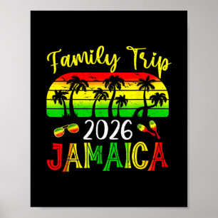 Family Trip Jamaica 2026 Summer Vacation Beach Mat Poster