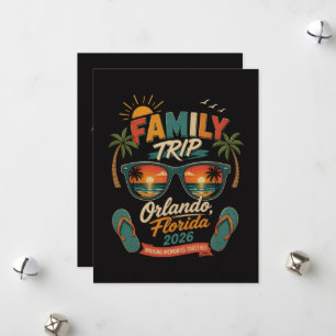 Family Trip Orlando Florida 2026 Holiday Card