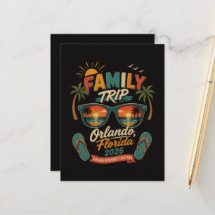 Family Trip Orlando Florida 2026 Holiday Postcard