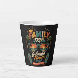 Family Trip Orlando Florida 2026 Latte Mug