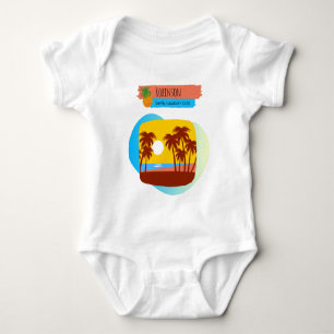 Family Tropical Vacation Matching Souvenir Baby Bodysuit