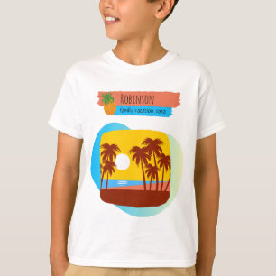 Family Tropical Vacation Matching Souvenir T-Shirt
