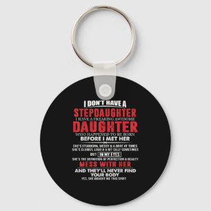 Family Ttee Women's Freaking Awesome Daughter , Bl Key Ring
