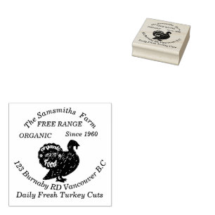 Family Turkey Farm Since 1960 Rubber Stamp