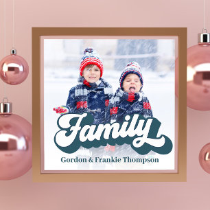 Family Typography Retro Template Photo Print