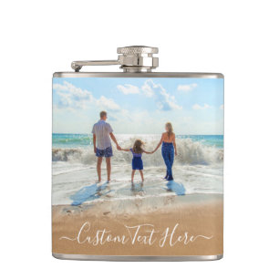 Family - Unique Your Own Design Photo and Text Hip Flask