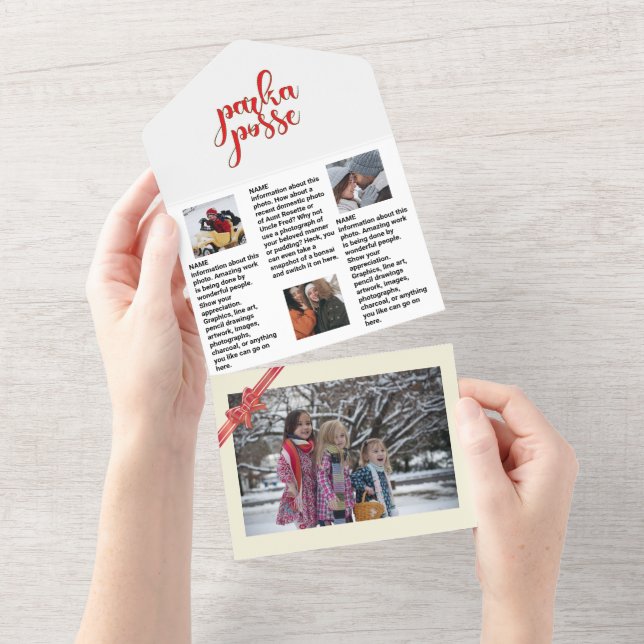 Family Update News 🎄✨ Christmas Photo All In One Invitation (Tearaway)