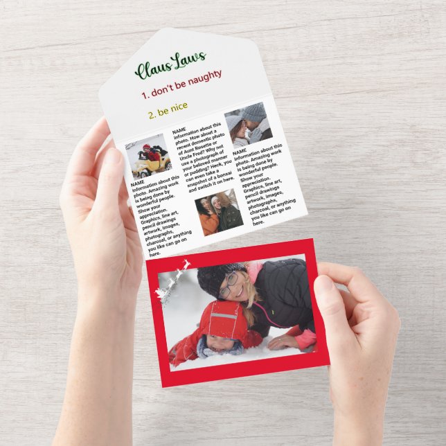 Family Update News 🎄✨ Christmas Photo All In One Invitation (Tearaway)