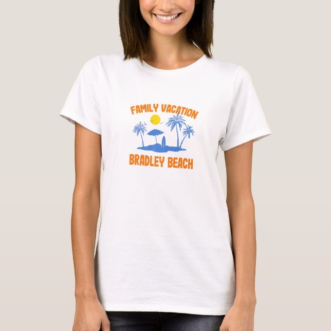 Family Vacation 2021 Bradley Beach Summer New Jers T-Shirt (Front)