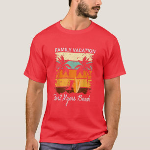 Family Vacation 2022 Palm Tree Florida Fort Myers T-Shirt